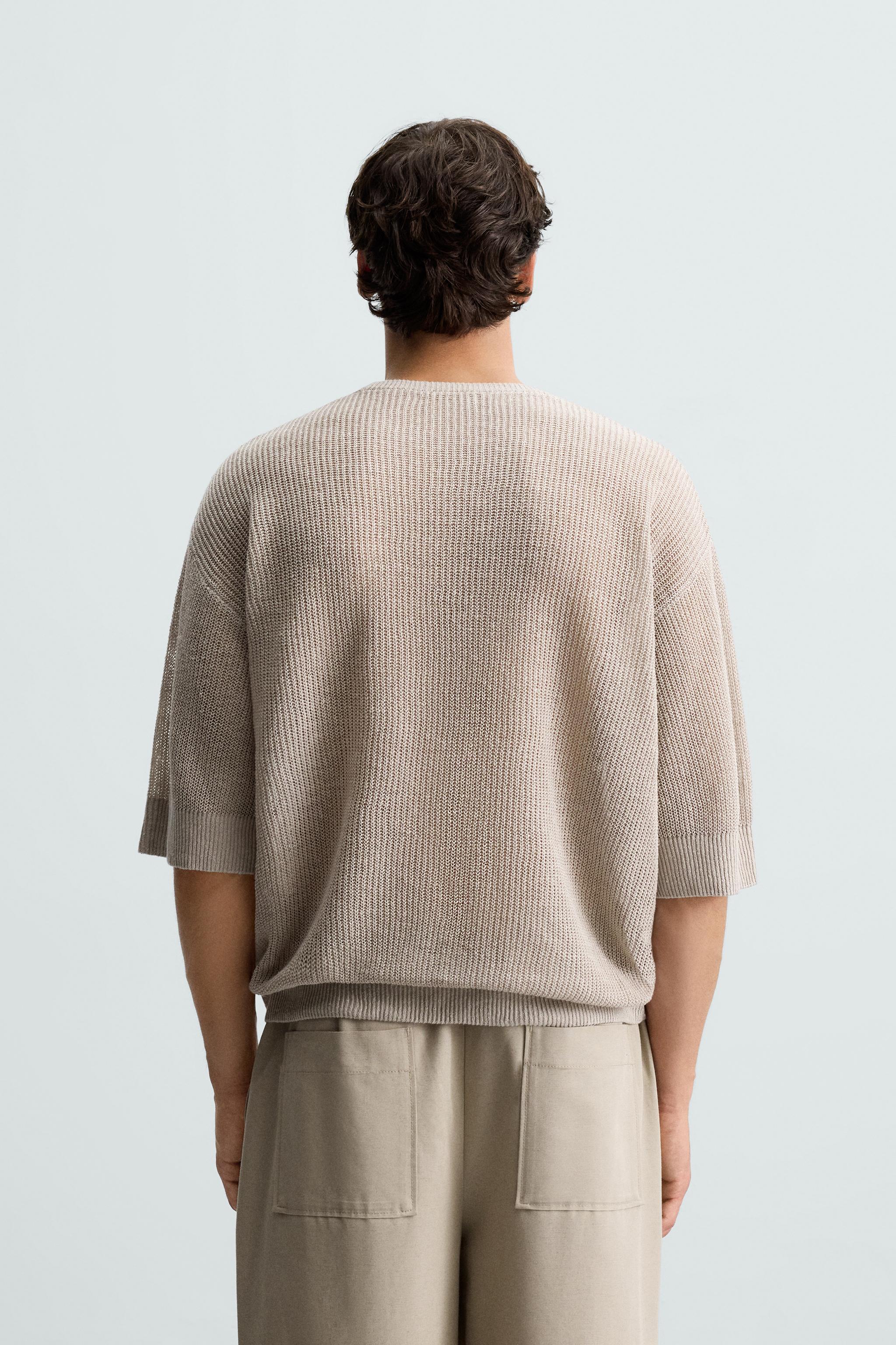 100% LINEN KNIT T-SHIRT